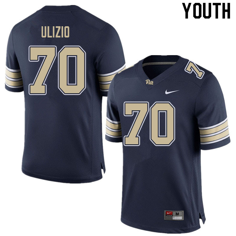 Youth #70 Nolan Ulizio Pitt Panthers College Football Jerseys Sale-Home Navy